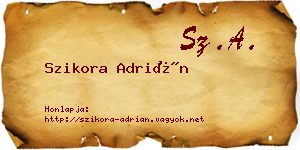 Szikora Adrián névjegykártya
